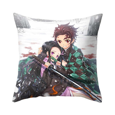 

redCherry Anime Demon Slayer Kimetsu no Yaiba Square Throw Pillow Case Cushion Cover