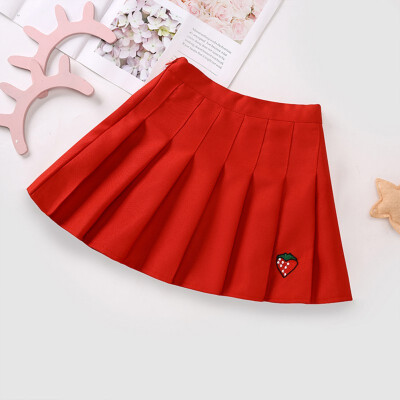 

Strawberry Pattern Casual Toddler Sundress Baby Girl Skirt Summer Cute Baby Girl Pleated Skirt 0-5T