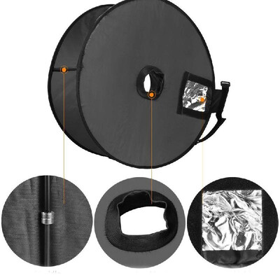 

Lightweight Foldable 450mm 18in Easy-fold Round Ring Speedlite Flash Softbox Diffuser Reflector For Macro Shoot Portrait Photograp