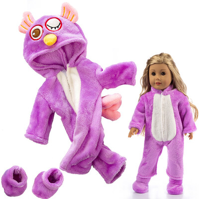 

〖Follure〗Cute Animal Jumpsuit Clothes Coat Girl Toy For 18 inch Doll Accessory Grils Toy