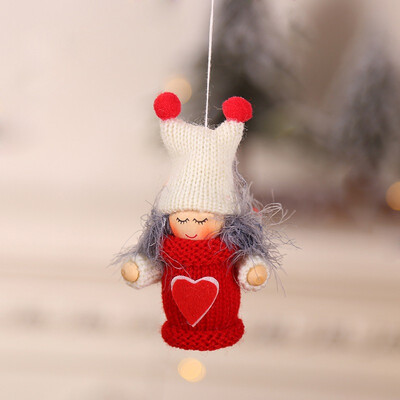 

Merry Christmas Tree Knitted Doll Decorations BoyGirlOld Man Hanging Pendant Holiday Indoor Party Favor Seasonal Decor
