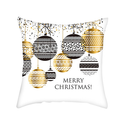 

〖Follure〗Gold Merry Christmas Pillow Cases Nordic Sofa Cushion Cover Home Decoration