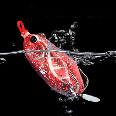 

6cm 14g Outdoor Fishing Frogs Lure Soft Bait Sequin Silicone Artifical Baits With Double Treble Hooks Fishing Tackle Accessories