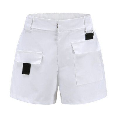 

Summer Casual Simple Shorts New Fashion High Waist Large Pocket Short feminino Comfortable Breathable Shorts European American