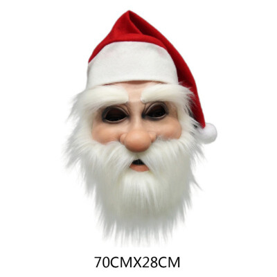 

Creative Merry Christmas Latex Mask Outdoor Ornamen Cute Santa Claus Costume Masquerade Wig Beard Dress Cosplay Mask