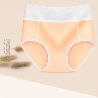 

Women Plus Size Solid Color Mid Rise Briefs Fashion Trend Comfortable Simple Style Breathable Underpants Panties Cotton Blend