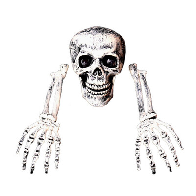 

Halloween Skull Decor Prop Skeleton Head Plastic Halloween Day Coffee Bars Ornament Party Decoration Drop shipping