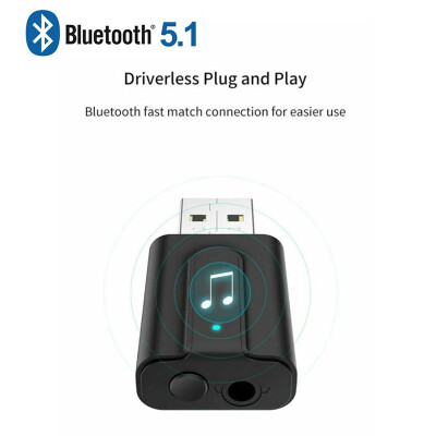 

USB Bluetooth Transmitter Receiver 2 in 1 Bluetooth 50 Transmitter & Receiver Wireless 35mm Aux Adapter USB Car Audio Music