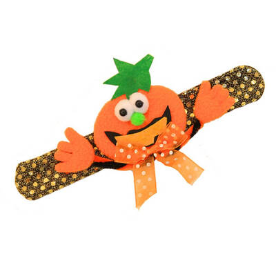 

Unique Hat Pumpkin Bats Patterns Children Glowing Wristband for Dancing Party Dressing Prop