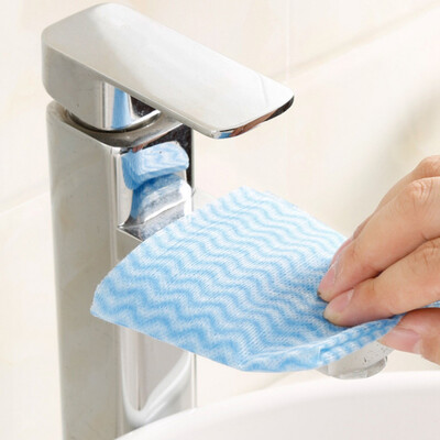 

80 SheetsPack Disposable Non-Woven Rags Washing Dish Towel Kitchen Cleaning Cloth Non-stick Wiping Rags Random Color