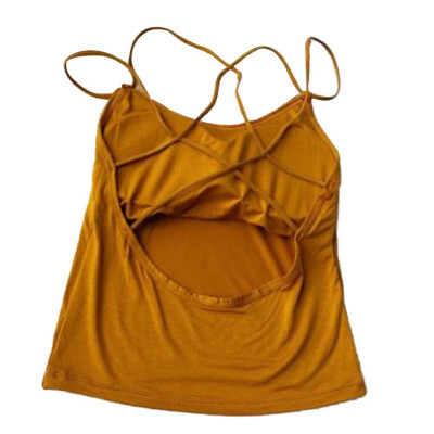

Top Female Camisole Sexy Backless Bandage Cross Women Bustier Crop Top Cami Tank Tops Elasticity Sleeveless Vest Body for Women