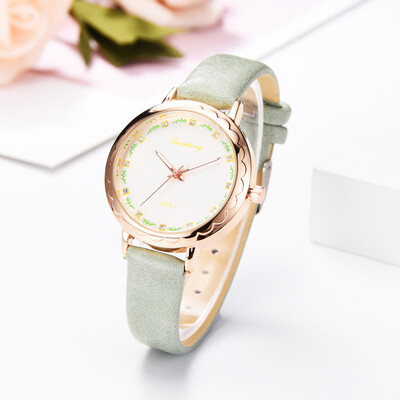 

〖Follure〗Fashion Simple And Simple Leisure Twigs Scale Leather With Strap Ladies Watch