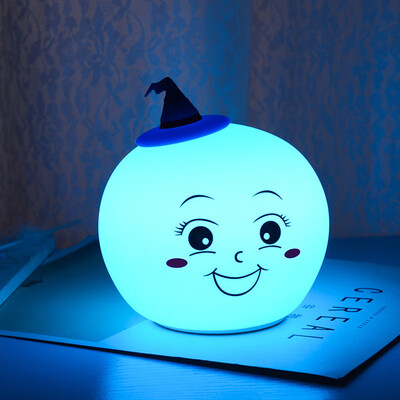 

Creative Halloween Induction Night Lamp With Touch Switch Charging Pumpkin Light Silicone LED Night Light Halloween Decoration