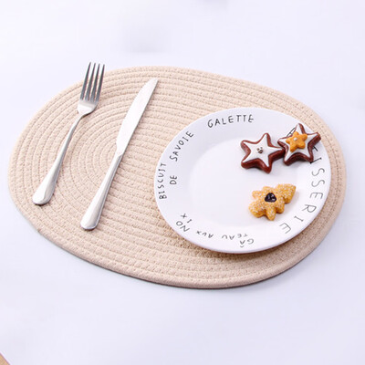 

Hand-Woven Cotton Rope Thickening Anti-Scalding Insulation Pad Heat-Resistant Table Mat Coasters Bowl Mat