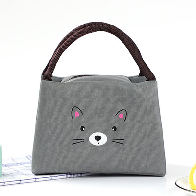 

Cute Emoticon Lunch Bag Oxford Insulated Soft Leakproof Liner Tote Bag for Picnic Boating Beach Fishing Work School