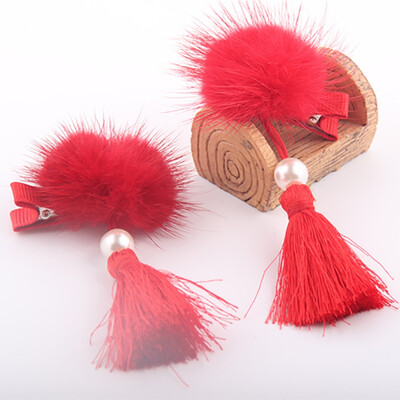 

2019 Baby Tassel Hairpins Chinese Style Tang Dynasty New Year Headdress children Cheongsam Hanfu Women Accessories