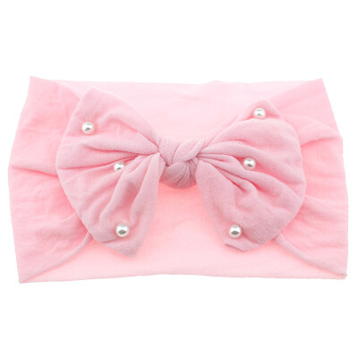 

New Baby Cute Girls Boys Pearl Bowknot Design Headband Headwear Apparel Photography Prop Party Gift