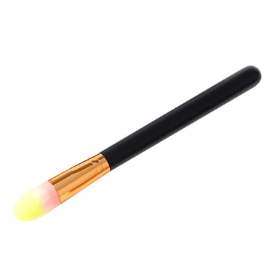 

GUJHUI 1pcs Flame Head Blush Foundation Powder Highlighter Blending Contour Cosmetics Makeup Black Wooden Handle Brush W2