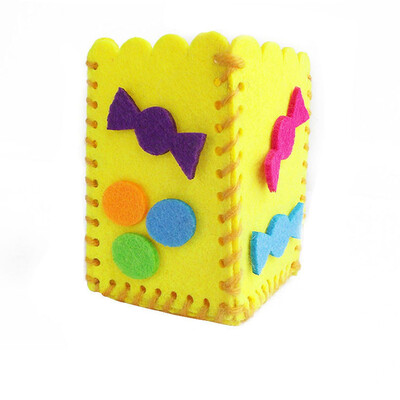 

Tailored 1pc DIY Pen Holder Non-woven Fabric Kindergarten Educational Toy