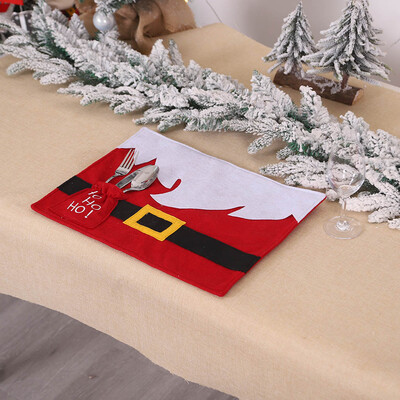 

Tailored Christmas Decoration Chair Covers Placemat Dining Seat Santa Claus Home Party De