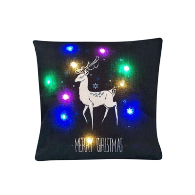 

Tailored The New Color Lights Christmas Pillow LED Lights Pillow Creative Printing LinenZ