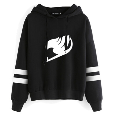 

Herqw61 Womens Anime Fairy Tail Fans Hoodie Cosplay Gift Striped Long Sleeve Sweatshirt