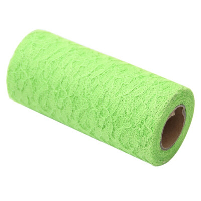 

Color Wedding Lace Decor Yard Netting Fabric Party Table Chair Sash Bow Runner Floral Tulle Roll Wedding Lace Volume Decoration