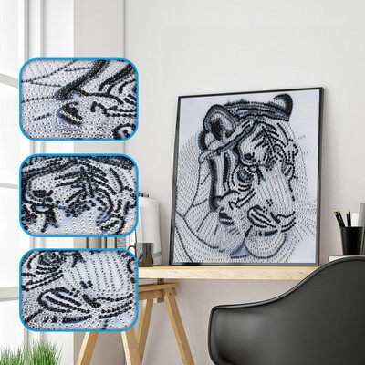 

Gobestart Fluorescent Diamond Painting DIY 5D Partial Drill Cross Stitch Kits Crystal Rhin