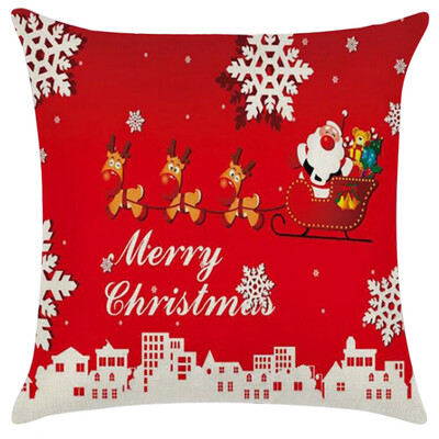 

Tailored Merry Christmas Cushion Cover Square Pillow Case Home Decor