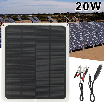 

20W 12V Outdoor Car Boat Yacht Solar Panel Trickle Battery Charger Power Supply