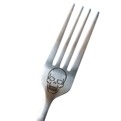 

Skeleton Skull Printed Spoon Forks Stainless Steel Coffee Spoon Western Tableware
