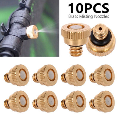 

10PCS Brass Misting Nozzles 1024 UNC 0012" 03 Mm for Cooling System Garden