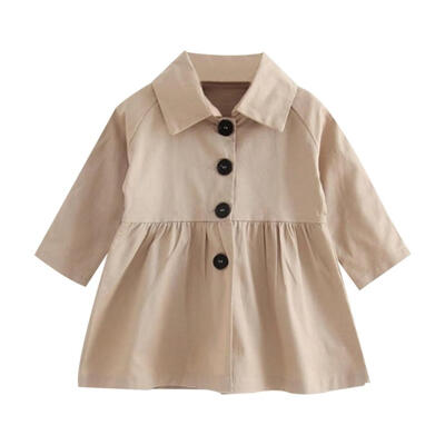 

Autumn Toddler Baby Girl Outerwear Solid Print Coats Kids Jackets Clothes Warm Tops 3-8T