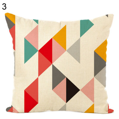 

Graphic Pattern Square Linen Throw Pillow Case Cushion Cover Sofa Bed Car Decor