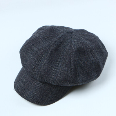 

19 new Cap female Korean version of England retro Plaid Octagon Hat ladies autumn casual painter Hat berets