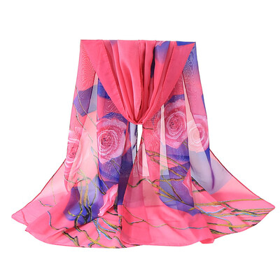 

Gobestart Fashion Women Flower Printing Long Soft Wrap Scarf Shawl Scarves