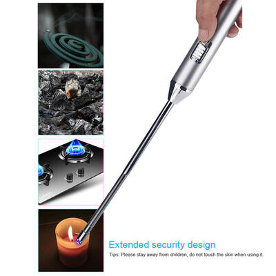 

Rechargeable Kitchen Candle Lighter Long Handle Electric Arc Lighter Tools Windproof Safe Pulsed Lighters For Cooking Camping