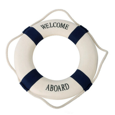 

1PCS Fashion Mediterranean Family Adorment Life Buoy Crafts Living Room Decoration
