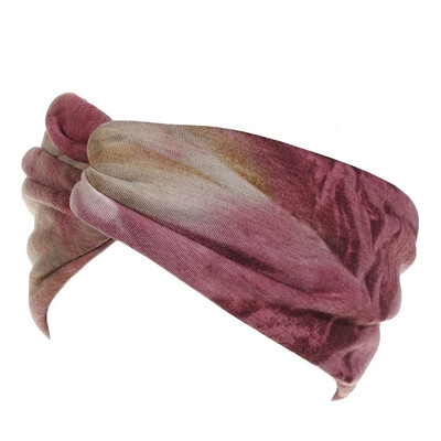 

Hair Band Hair Accessories Tie-dyed Cross Wide Hair Band Elastic Sports Headband