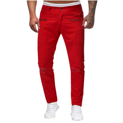 

Gobestart Men Casual Jogger Dance Sportwear Baggy Slim Designed Pants Slacks Sweatpant