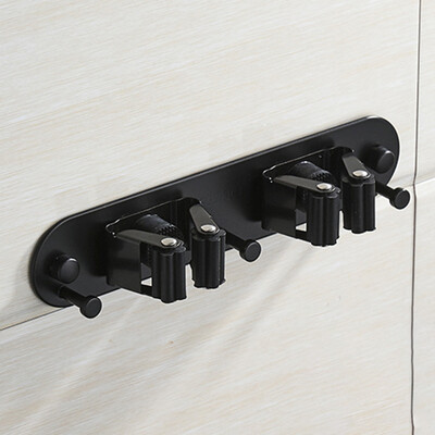 

Racks Stainless Steel Mop Holder Wall Mounted Hooks Brush Broom Hanger Clip