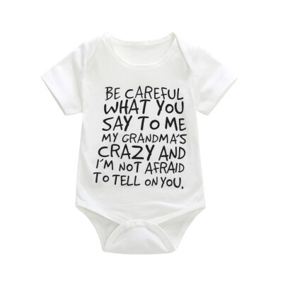 

Newborn Baby Romper For Boy Girl Infant Clothes Letter Print Cotton Romper Jumpsuit Outfit Summer