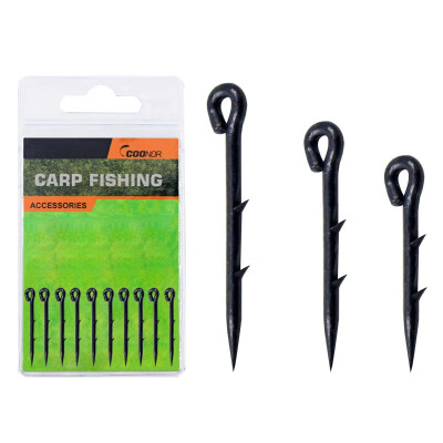 

10pcs Metal Fishing Hook Sting Pin Spike Barbed Maggot Bait Hair Rigs Carp Feeder Fishing Accessories