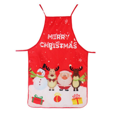 

Cute Cartoon Christmas Aprons Printed Kitchen Aprons Dinner Party Cooking Aprons