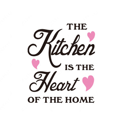 

The Kitchen Is The Heart Wall Stickers Art DIY Home Decals Decoration Removable