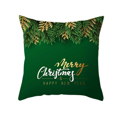 

Tailored Christmas Pillow Case Glitter Polyester Sofa Throw Cushion Cover Home Decor