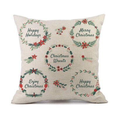 

Tailored Merry Christmas Cushion Cover Square Pillow Case Home Decor