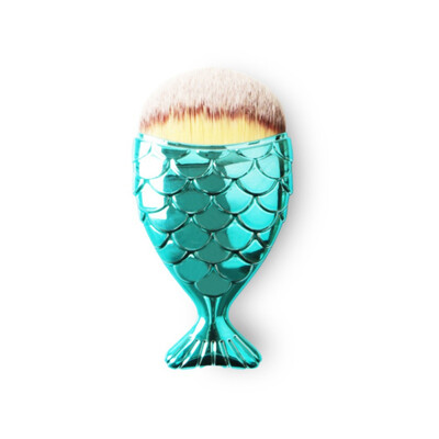 

2017 Fish Scale Makeup Brush Fishtail Bottom Brush Powder Blush Foundation Cosmetic Brushes Tool