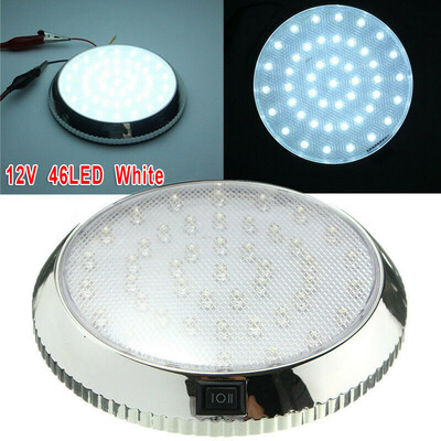 

White LED Ceiling Roof Light Indoor Interior Lamp For Camper Trailer RV Boat 12V