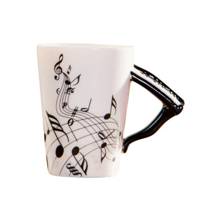 

Mugs Creative Guitar Shape Coffee Mug Personality Notes Porcelain Cup Colorful Package Home Office Essential Mugs